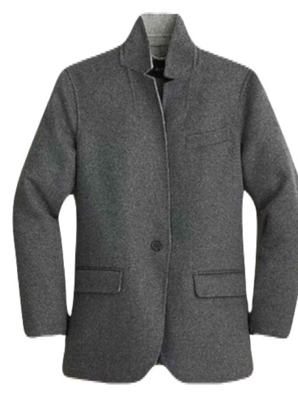 J. Crew 6 Gray Single-Button Wool Blend Leighton Blazer Jacket Preppy Old Money